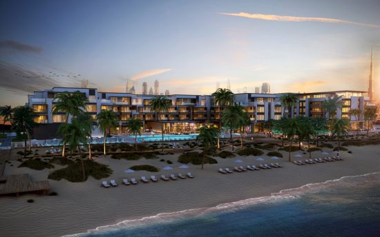 Nikki Beach Resort & Spa Dubai opening 2016 - hotel birds-eye view