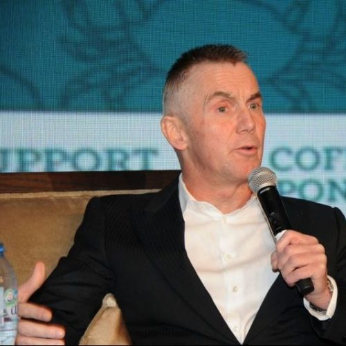 Gary Rhodes during an on-stage interview