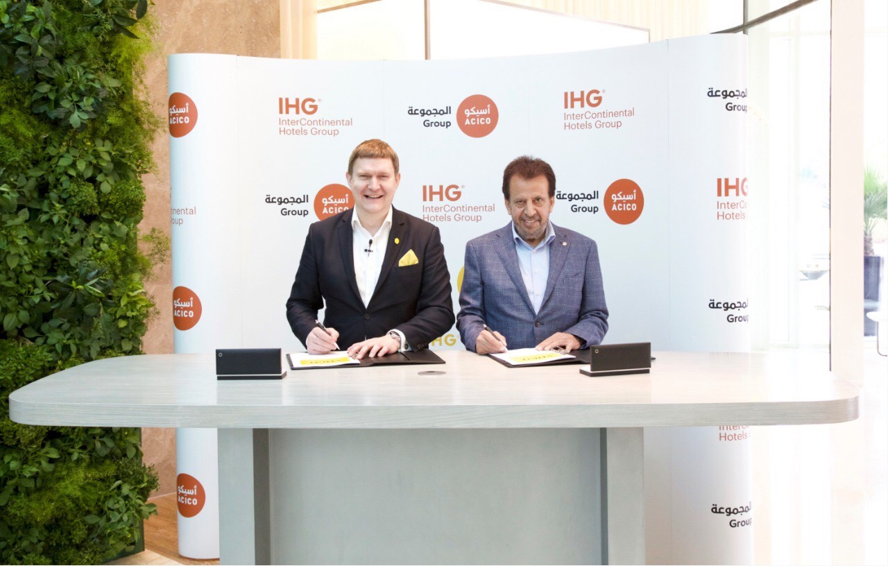 Kenneth MacPherson, CEO EMEAA at IHG pictured with Ghassan Alkhaled, CEO and vice chairman of ACICO Group 