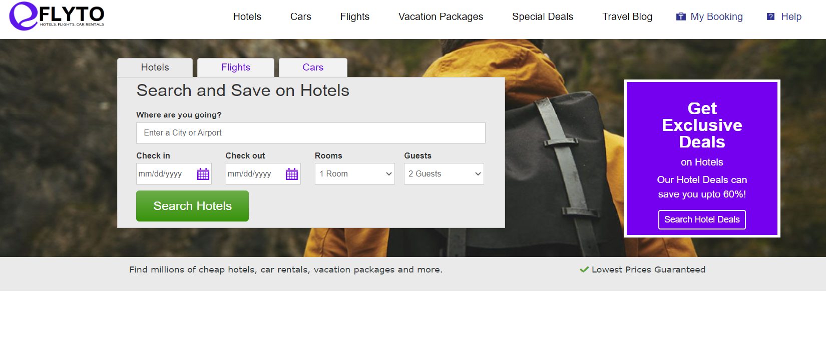 eFLYTO ANNOUNCES LAUNCH OF NEW HOTEL BOOKING WEBSITE
